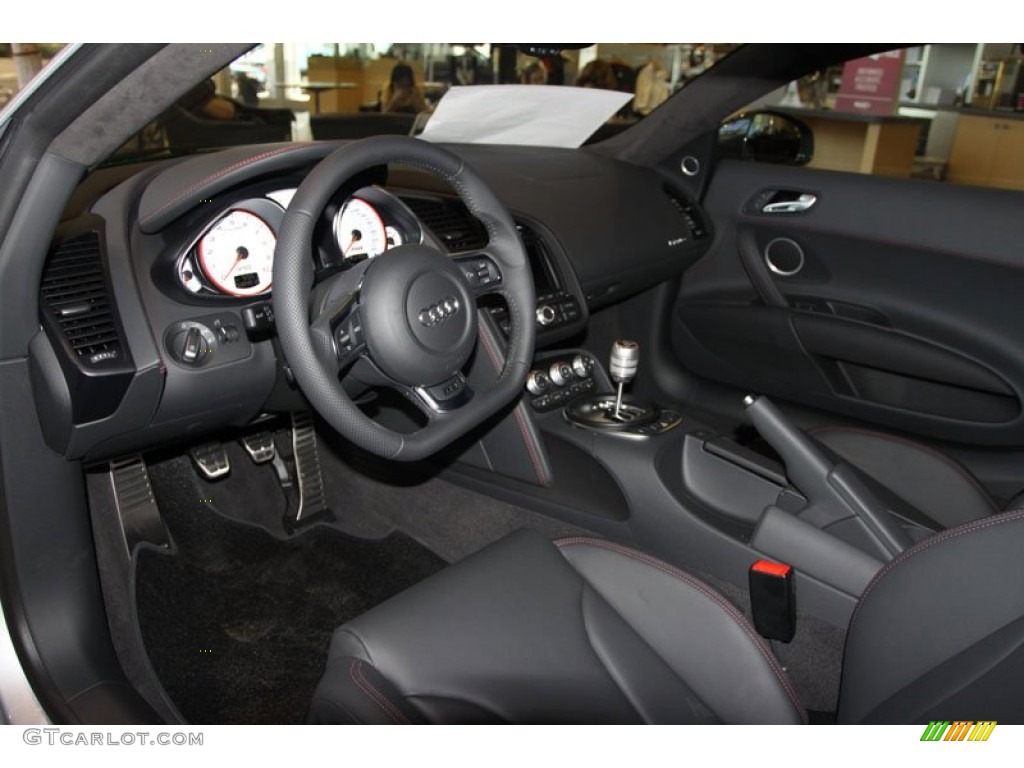 Black Interior 2012 Audi R8 5.2 FSI quattro Photo #65565656