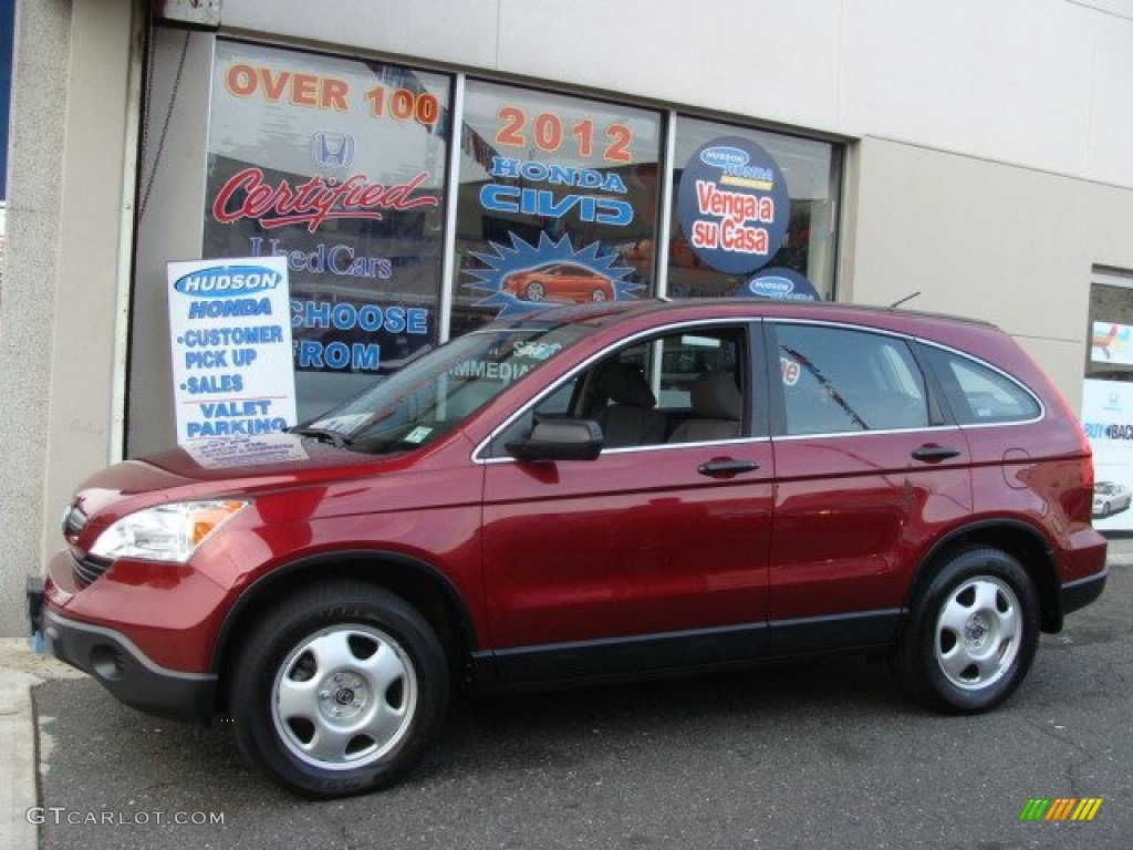 2009 CR-V LX 4WD - Tango Red Pearl / Ivory photo #3