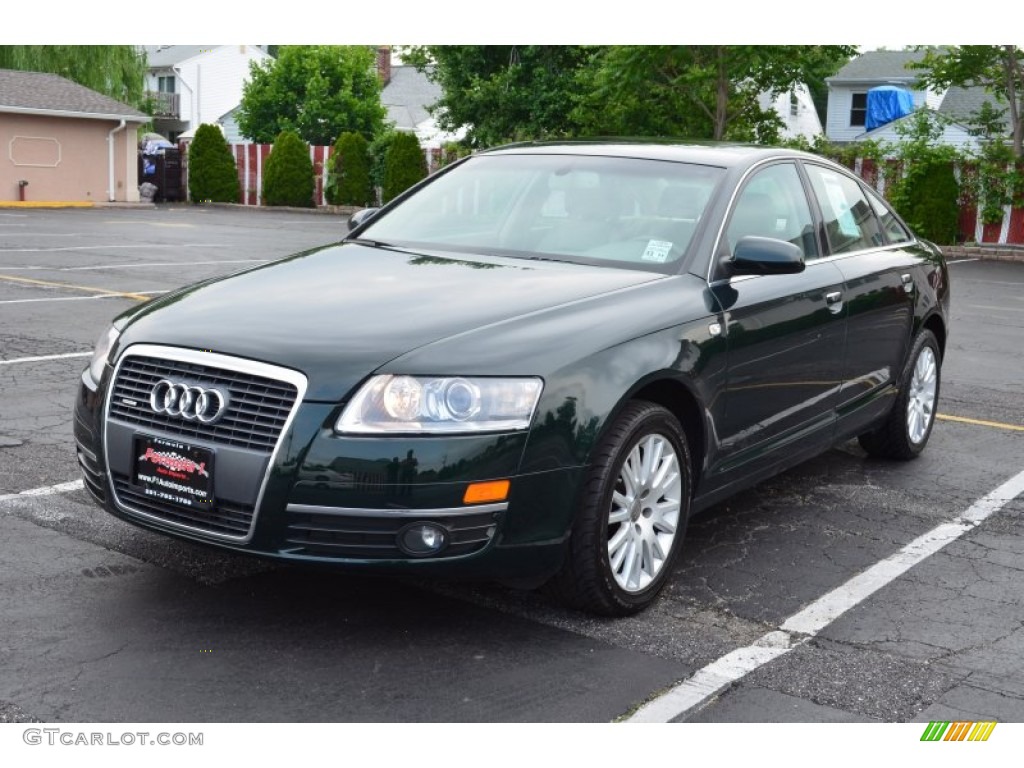 2007 A6 3.2 quattro Sedan - Cambridge Green Pearl / Cardamom Beige photo #3