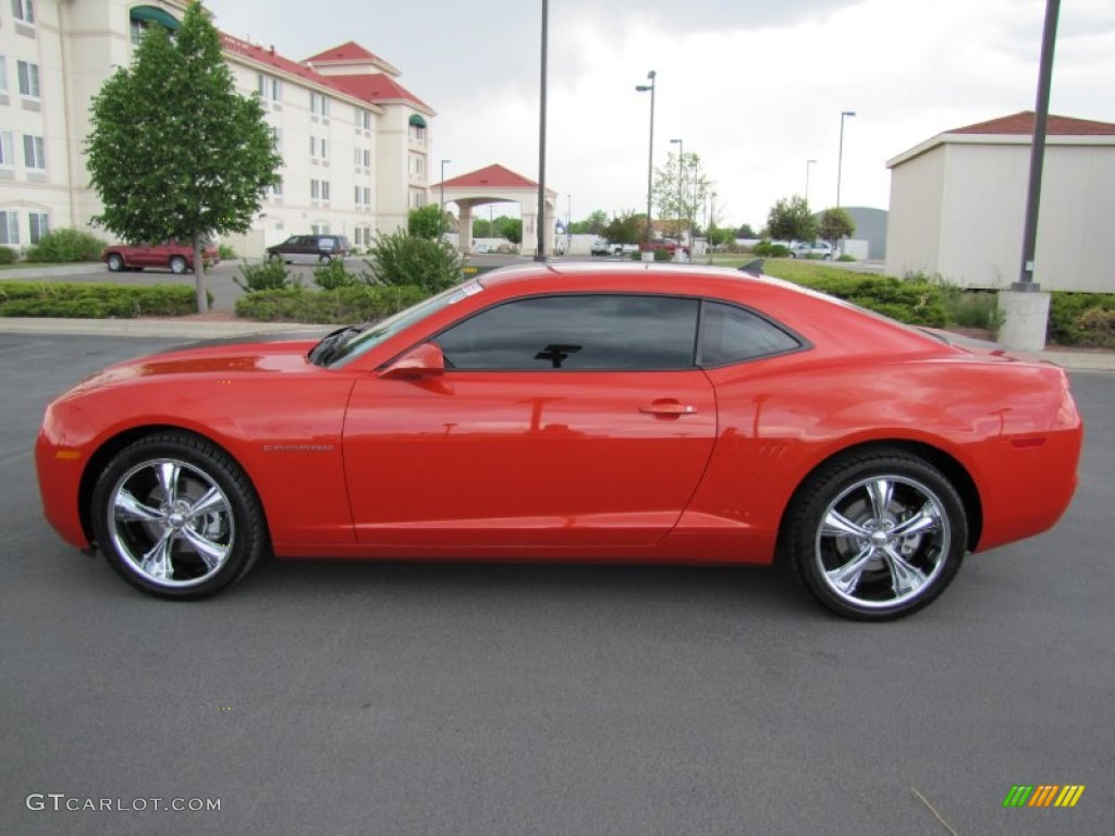 2010 Camaro LS Coupe - Inferno Orange Metallic / Black photo #4