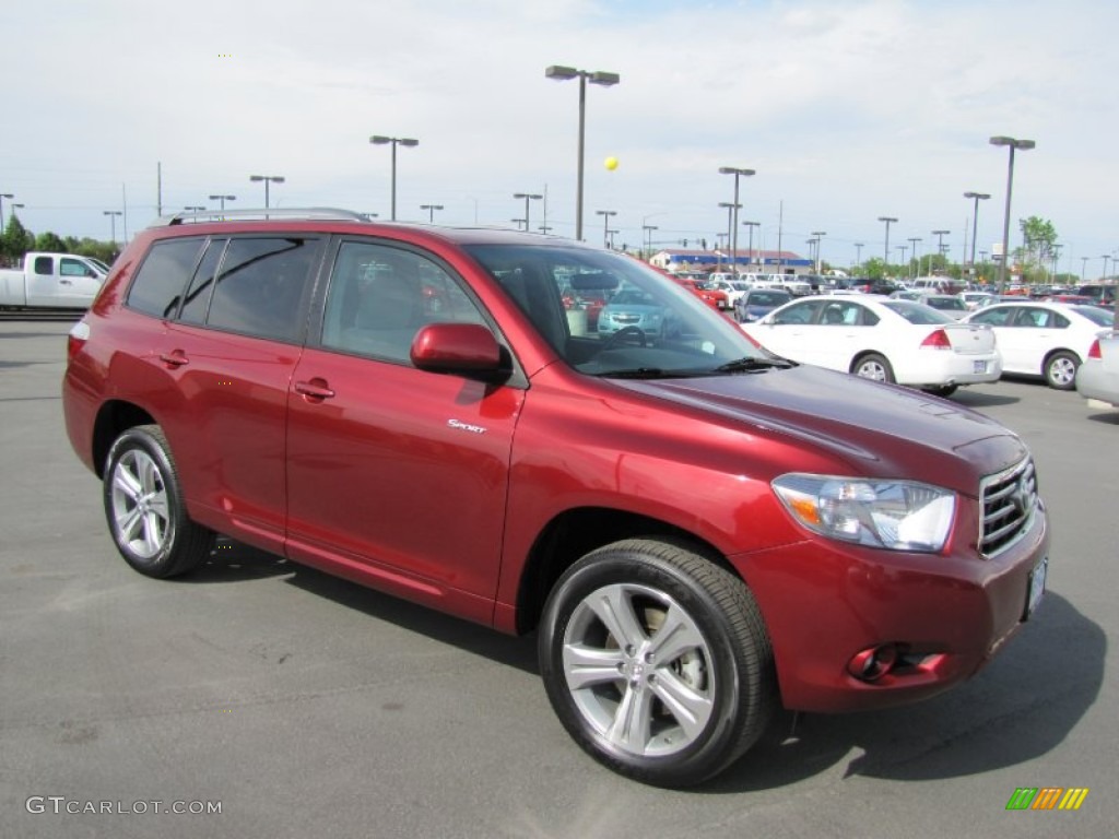 Salsa Red Pearl 2010 Toyota Highlander Sport 4WD Exterior Photo #65568488