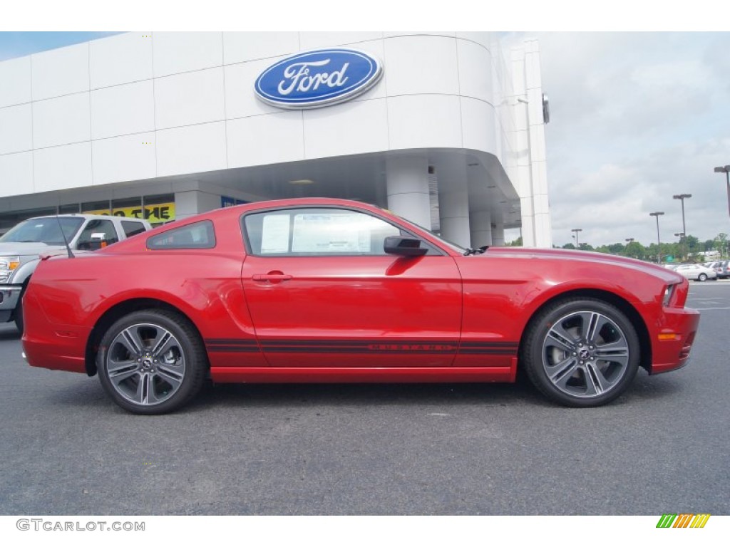 Red Candy Metallic 2013 Ford Mustang V6 Coupe Exterior Photo #65570222