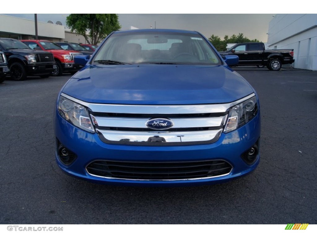 2012 Fusion SE - Blue Flame Metallic / Charcoal Black photo #7