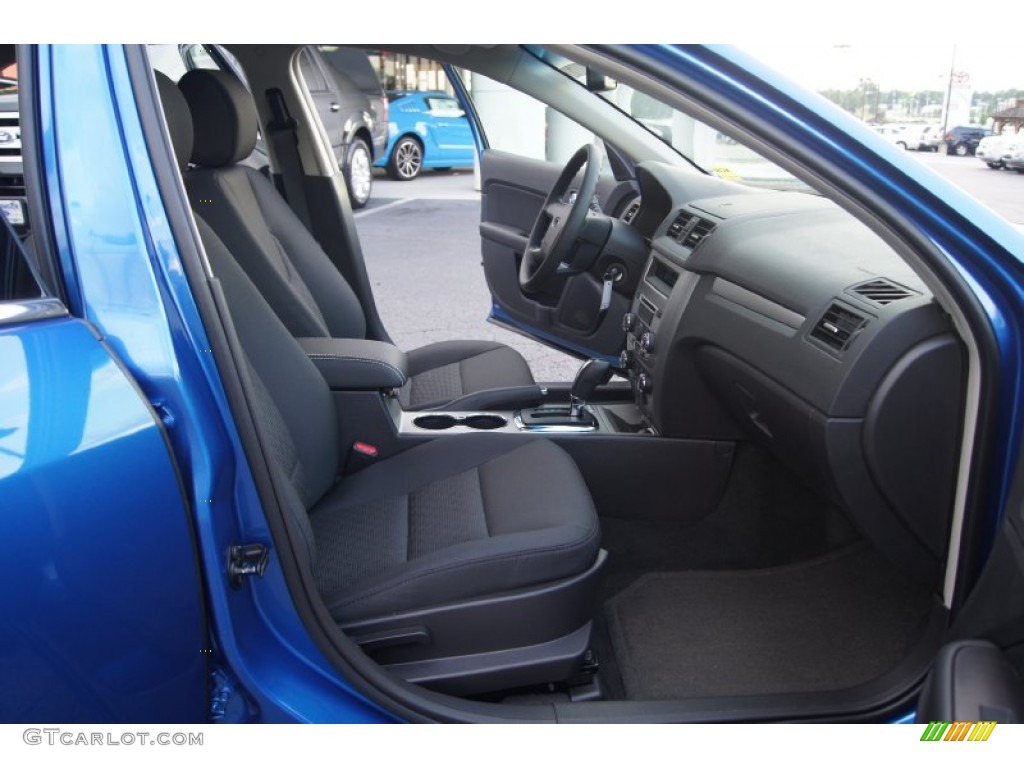 2012 Fusion SE - Blue Flame Metallic / Charcoal Black photo #11