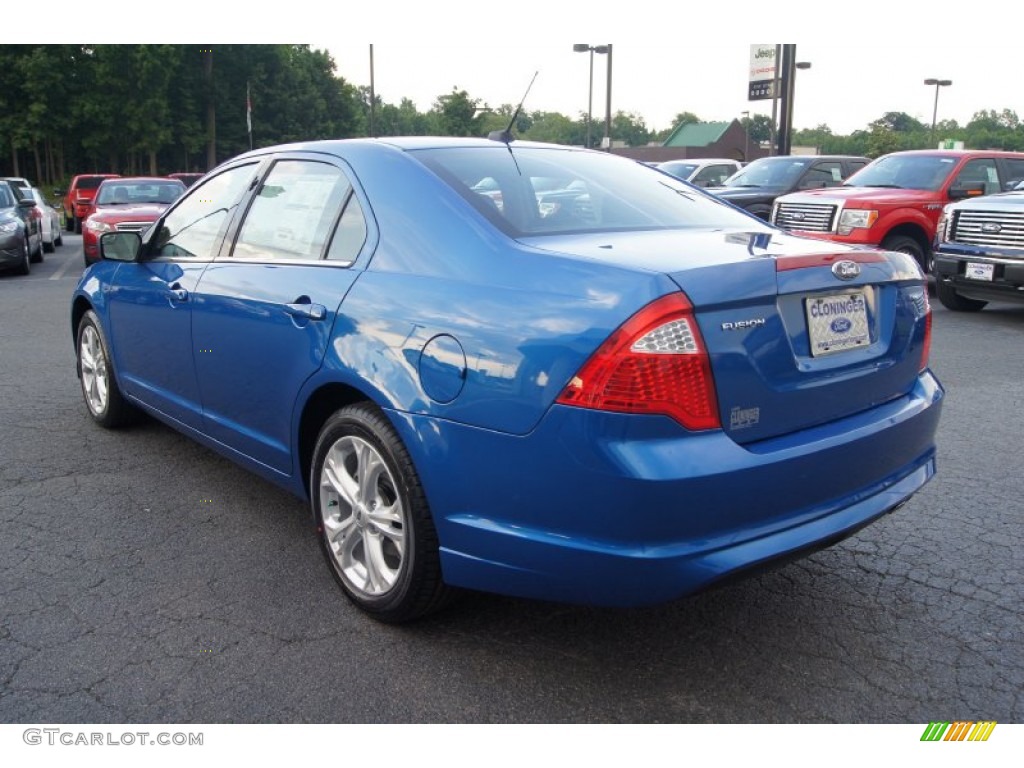 2012 Fusion SE - Blue Flame Metallic / Charcoal Black photo #32