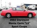 Bright Red 2002 Chevrolet Monte Carlo LS