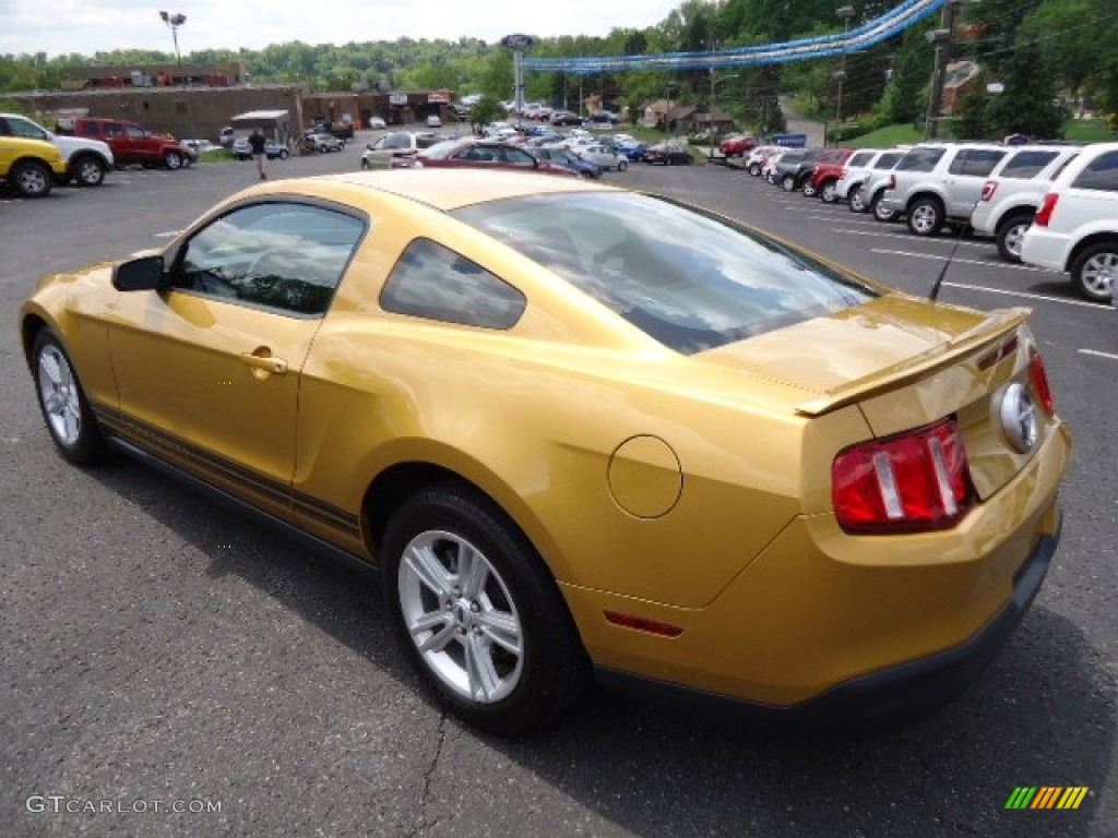 Sunset Gold Metallic 2010 Ford Mustang V6 Coupe Exterior Photo #65574692