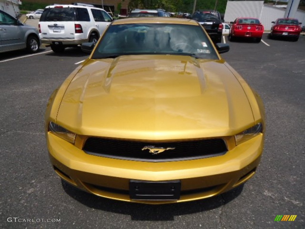 Sunset Gold Metallic 2010 Ford Mustang V6 Coupe Exterior Photo #65574704