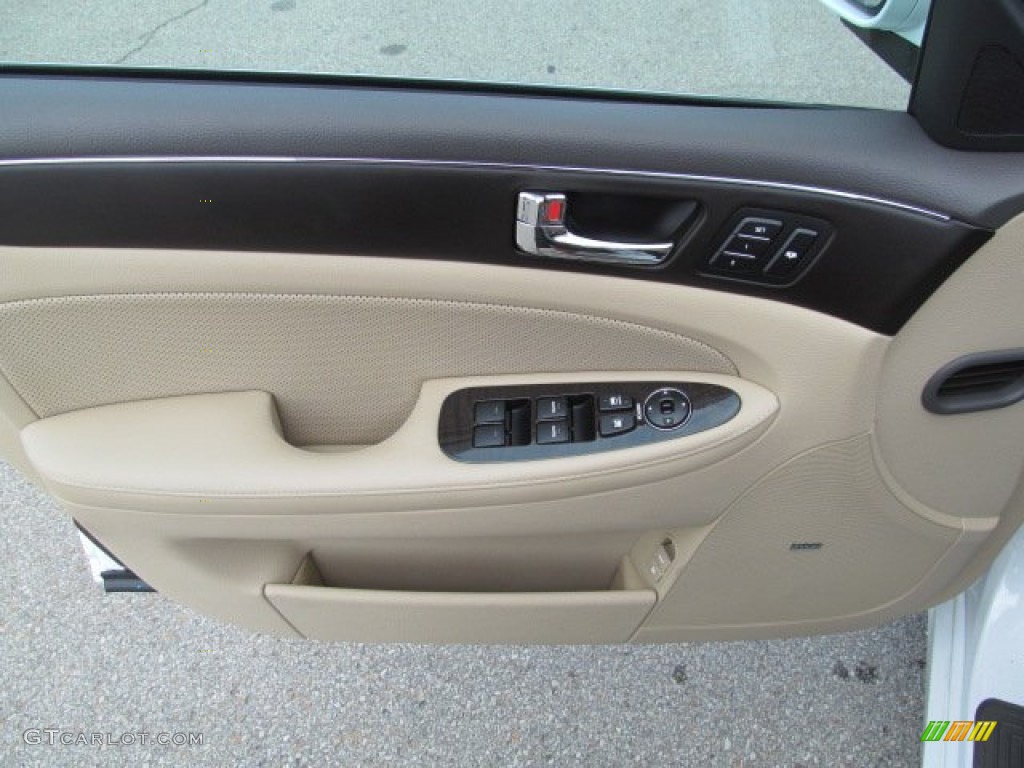 2011 Genesis 3.8 Sedan - White Satin Pearl / Cashmere photo #13