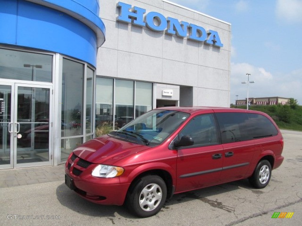 2003 Grand Caravan SE - Inferno Red Tinted Pearl / Taupe photo #1