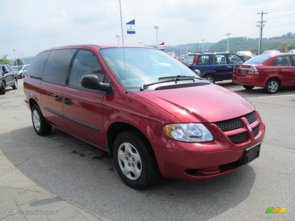 2003 Grand Caravan SE - Inferno Red Tinted Pearl / Taupe photo #8