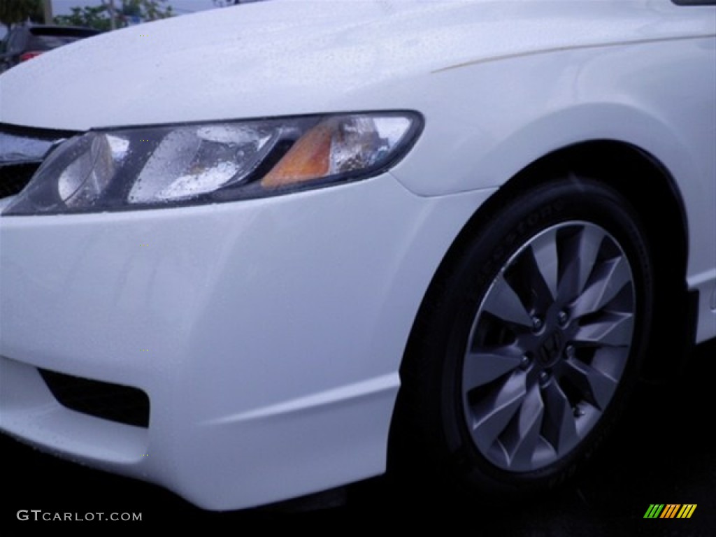 2009 Civic EX Sedan - Taffeta White / Gray photo #4