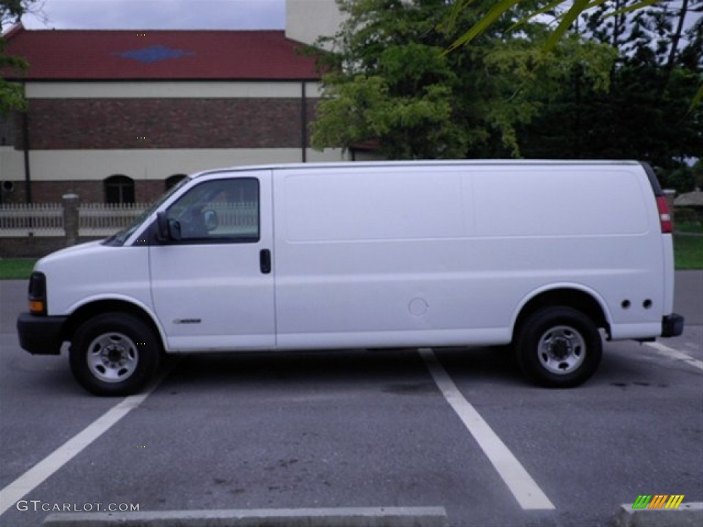 2004 Express 3500 Extended Commercial Van - Summit White / Medium Dark Pewter photo #6