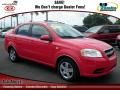 2007 Victory Red Chevrolet Aveo LS Sedan  photo #1