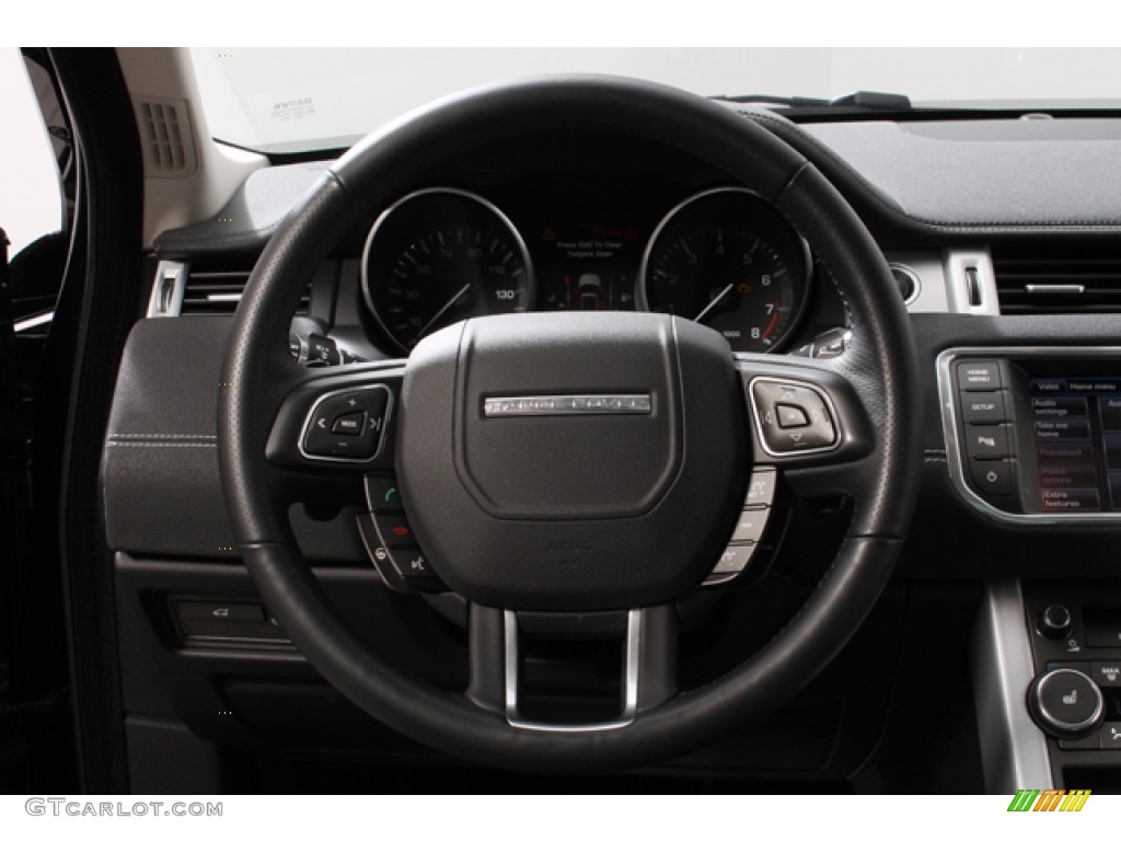2012 Land Rover Range Rover Evoque Dynamic Dynamic Ebony/Cirrus Steering Wheel Photo #65579681