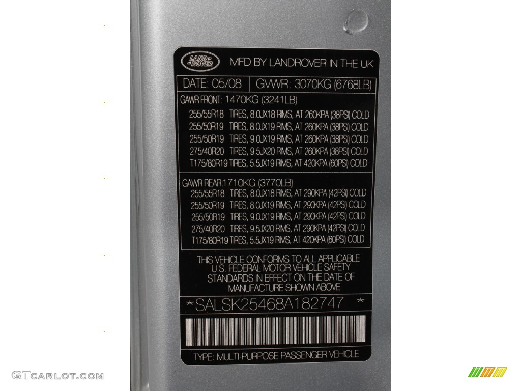 2008 Range Rover Sport HSE - Zermatt Silver Metallic / Ebony Black photo #31