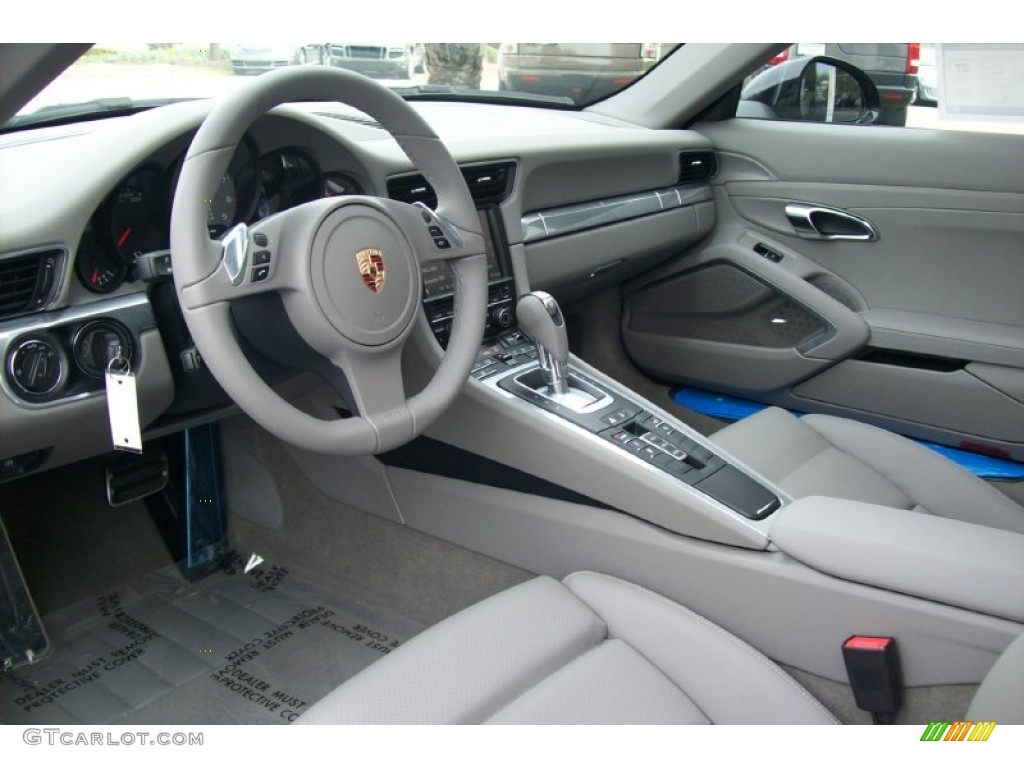 Platinum Grey Interior 2012 Porsche New 911 Carrera S Coupe Photo #65582111