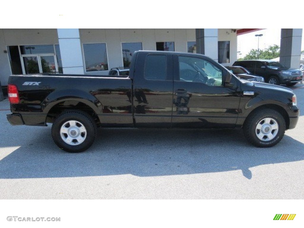 2004 F150 STX SuperCab - Black / Medium/Dark Flint photo #8