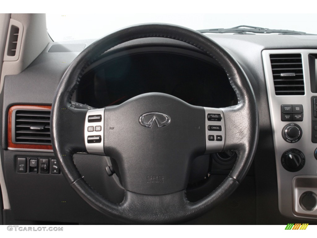 2010 Infiniti QX 56 4WD Graphite Steering Wheel Photo #65583284
