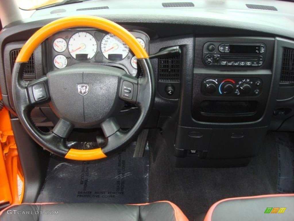 2004 Dodge Ram 1500 HEMI GTX Regular Cab Dark Slate Gray/Orange Dashboard Photo #65584415