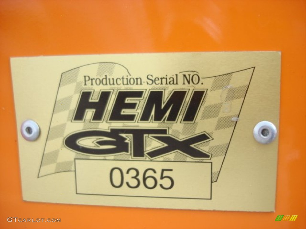 2004 Dodge Ram 1500 HEMI GTX Regular Cab Info Tag Photo #65584526