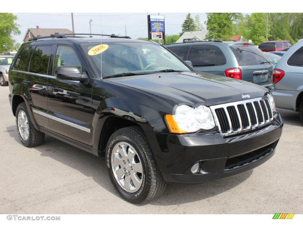 2008 Grand Cherokee Limited 4x4 - Black / Dark Khaki/Light Graystone photo #20