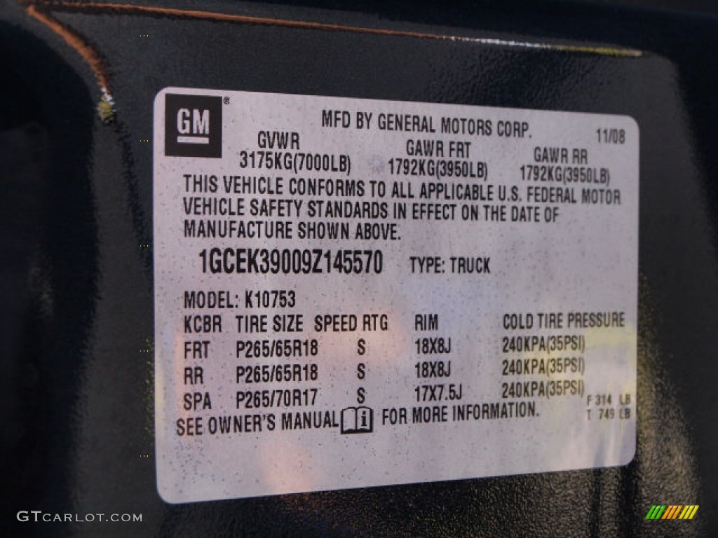 2009 Silverado 1500 LTZ Extended Cab 4x4 - Black Granite Metallic / Ebony photo #17