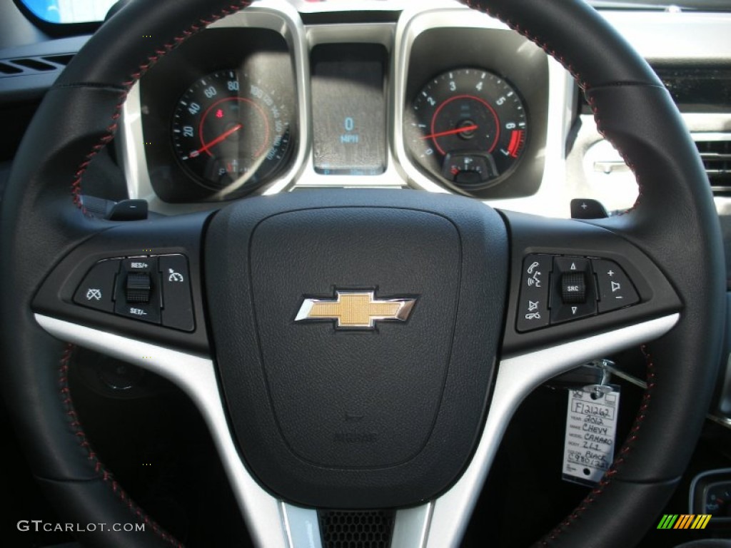 2012 Chevrolet Camaro ZL1 Black Steering Wheel Photo #65589572