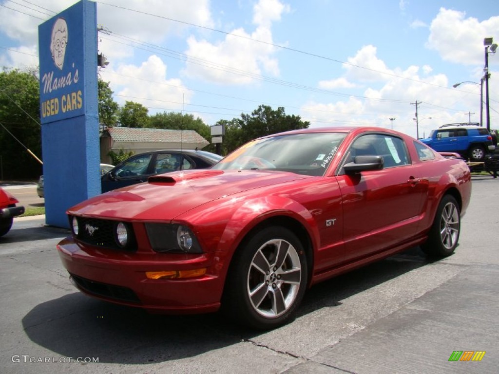 2008 Mustang GT Premium Coupe - Dark Candy Apple Red / Dark Charcoal photo #4