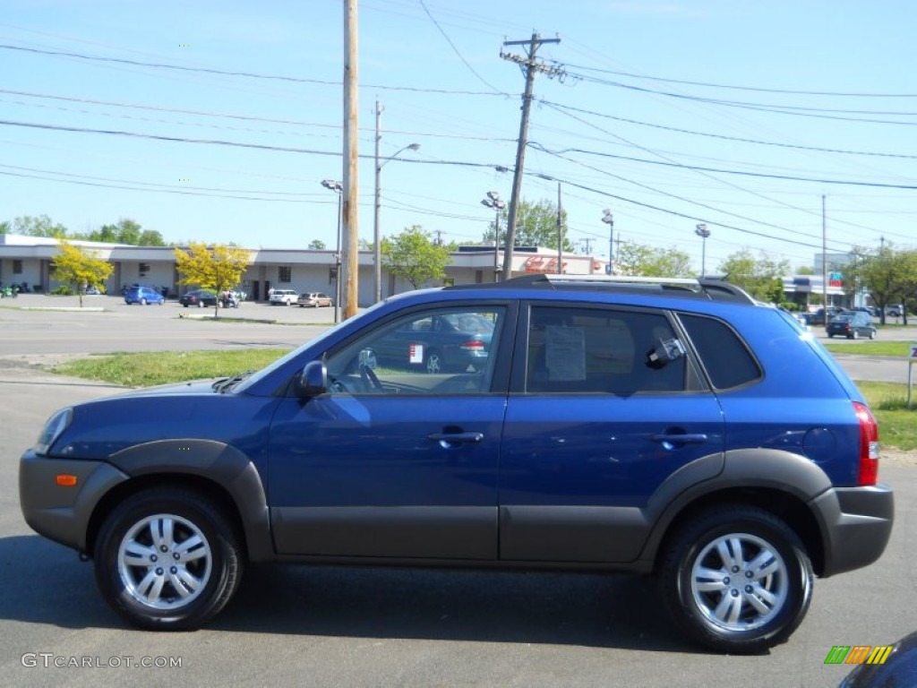 2007 Tucson SE 4WD - Nautical Blue Metallic / Beige photo #13