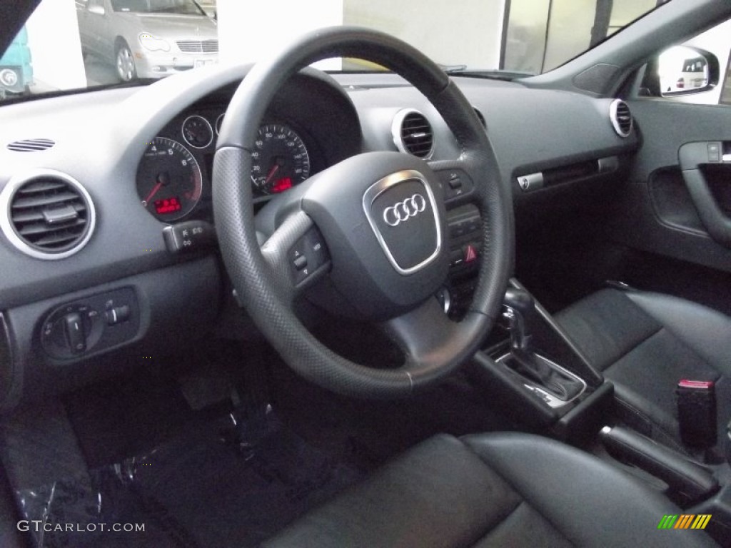 2008 Audi A3 2.0T Black Dashboard Photo #65594066