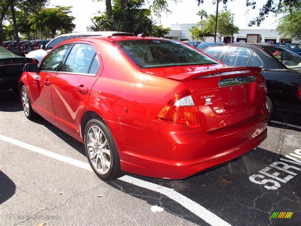2011 Fusion SEL - Red Candy Metallic / Charcoal Black photo #3