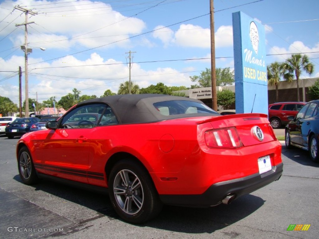 2011 Mustang V6 Premium Convertible - Race Red / Stone photo #6