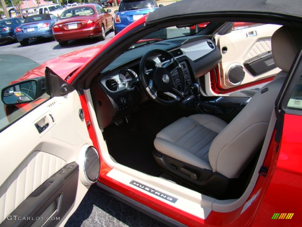 2011 Mustang V6 Premium Convertible - Race Red / Stone photo #9