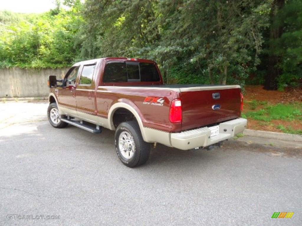 2010 F350 Super Duty King Ranch Crew Cab 4x4 - Royal Red Metallic / Chaparral Leather photo #5