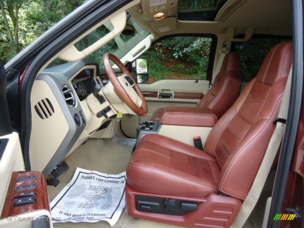 2010 F350 Super Duty King Ranch Crew Cab 4x4 - Royal Red Metallic / Chaparral Leather photo #9
