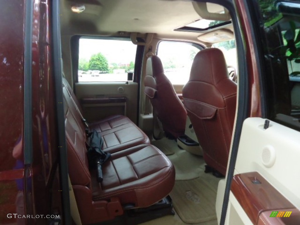 2010 F350 Super Duty King Ranch Crew Cab 4x4 - Royal Red Metallic / Chaparral Leather photo #13