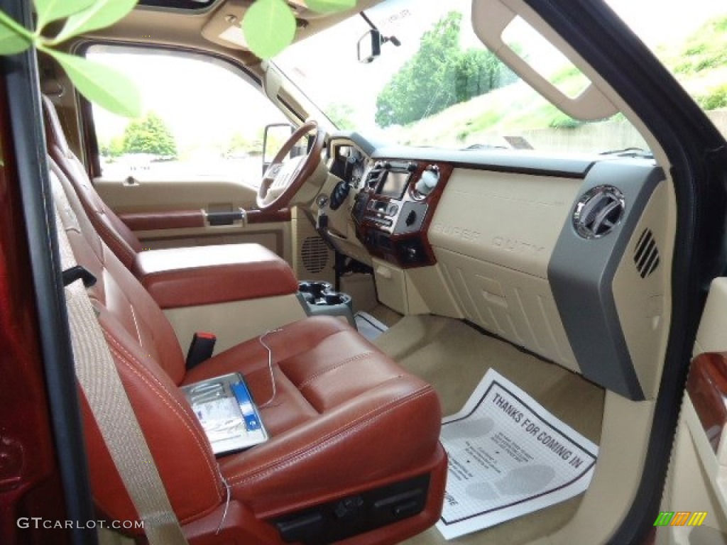 2010 F350 Super Duty King Ranch Crew Cab 4x4 - Royal Red Metallic / Chaparral Leather photo #14