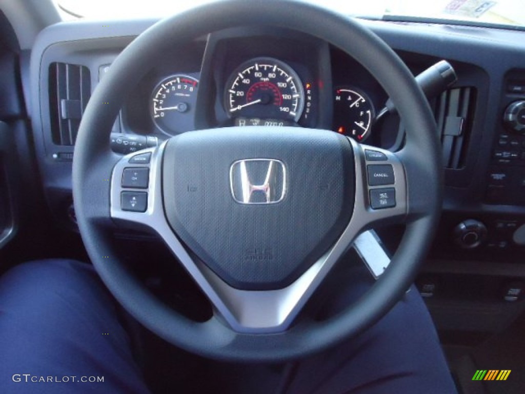 2012 Honda Ridgeline RTS Gray Steering Wheel Photo #65598386
