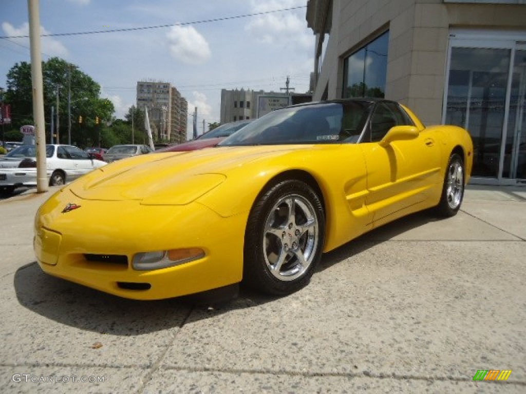 Millenium Yellow 2004 Chevrolet Corvette Coupe Exterior Photo #65599469