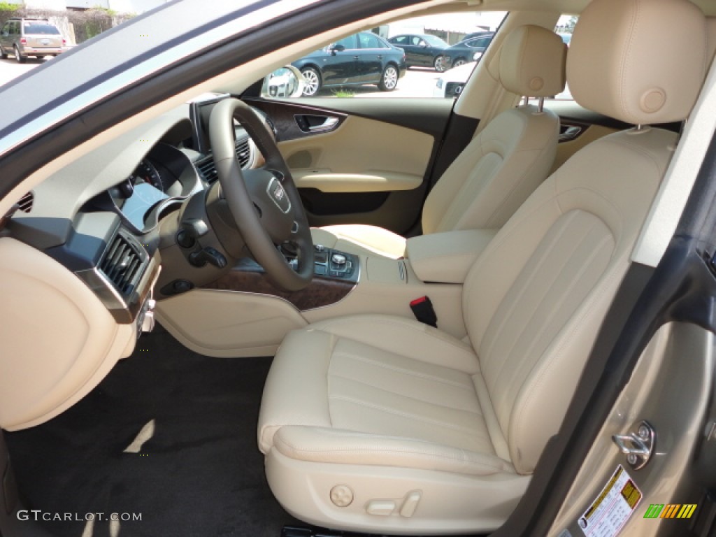 Velvet Beige Interior 2012 Audi A7 3.0T quattro Prestige Photo #65600053