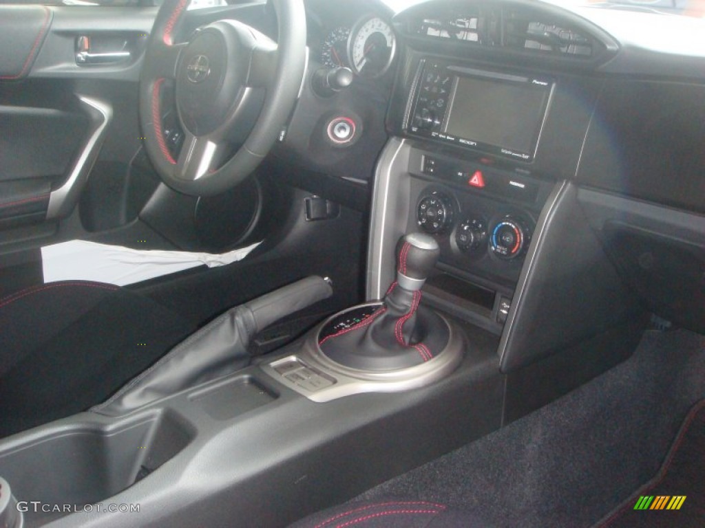 Black/Red Accents Interior 2013 Scion FR-S Sport Coupe Photo #65601746