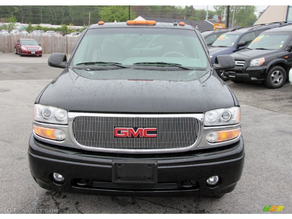 2002 Sierra 1500 Denali Extended Cab 4WD - Onyx Black / Stone Gray photo #3