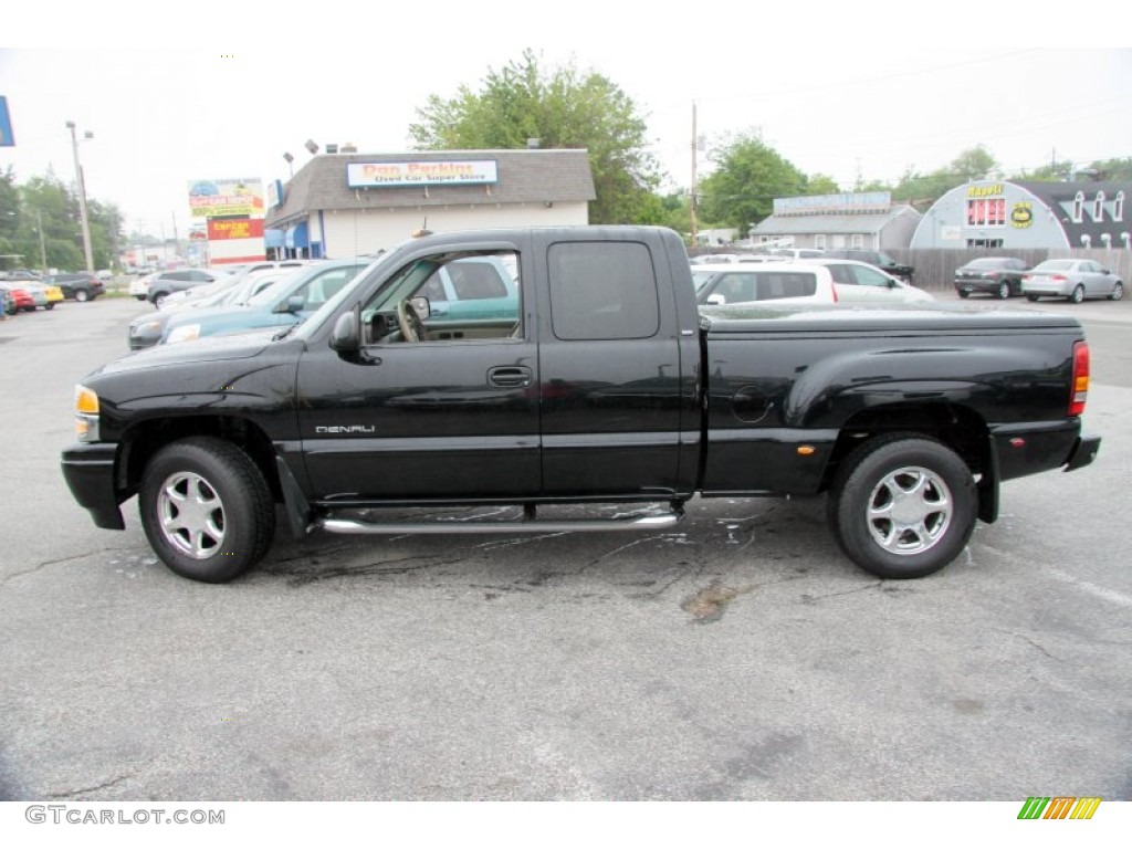 2002 Sierra 1500 Denali Extended Cab 4WD - Onyx Black / Stone Gray photo #13