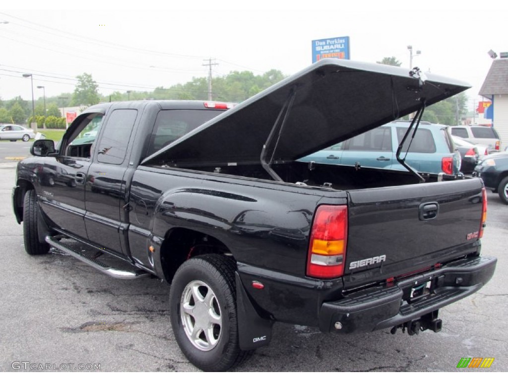 2002 Sierra 1500 Denali Extended Cab 4WD - Onyx Black / Stone Gray photo #14