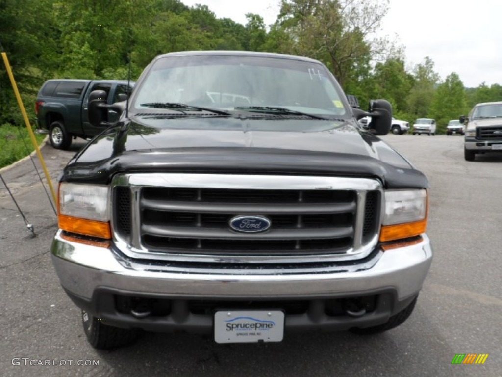 2000 F250 Super Duty XLT Extended Cab 4x4 - Black / Medium Parchment photo #7