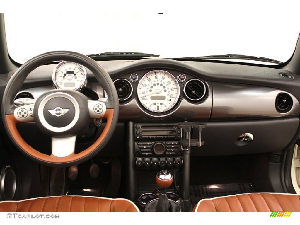 2007 Mini Cooper Convertible Sidewalk Edition Lounge Malt Brown Dashboard Photo #65606936