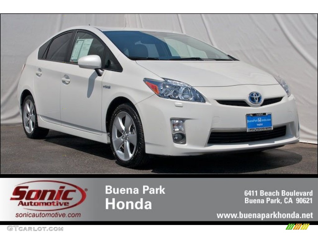 2010 Prius Hybrid IV - Blizzard White Pearl / Bisque photo #1