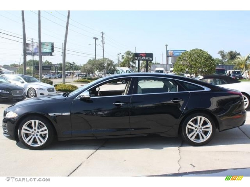 2012 XJ XJL Portfolio - Midnight Black / Ivory/Jet photo #2