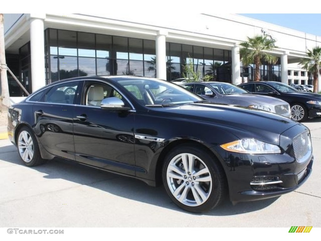 2012 XJ XJL Portfolio - Midnight Black / Ivory/Jet photo #5